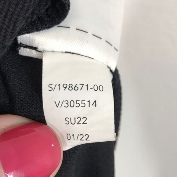 Athleta Women's Brooklyn Ankle Pants Size 18 Black Pull On Ribbed Panel Casual - Picture 11 of 11